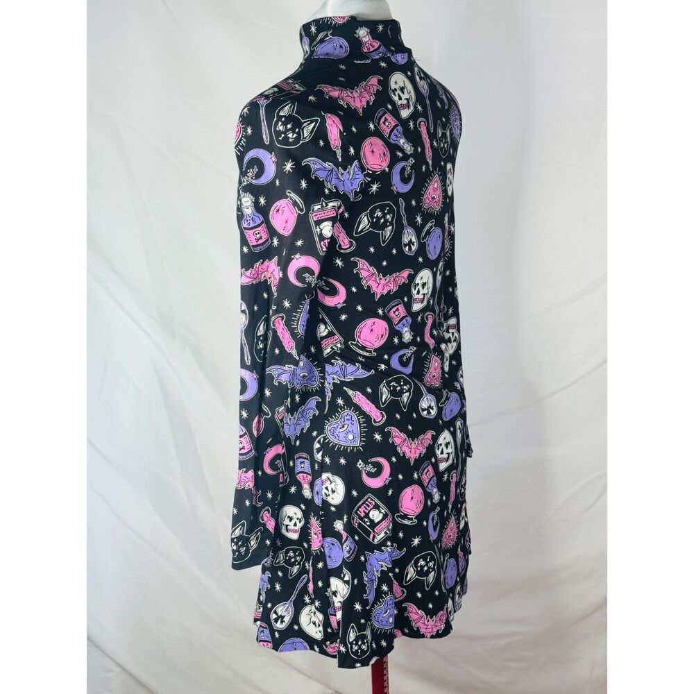 dolls kill Twisted Magic mock neck Mini Dress Pastel Cute Goth Halloween - Picture 4 of 8